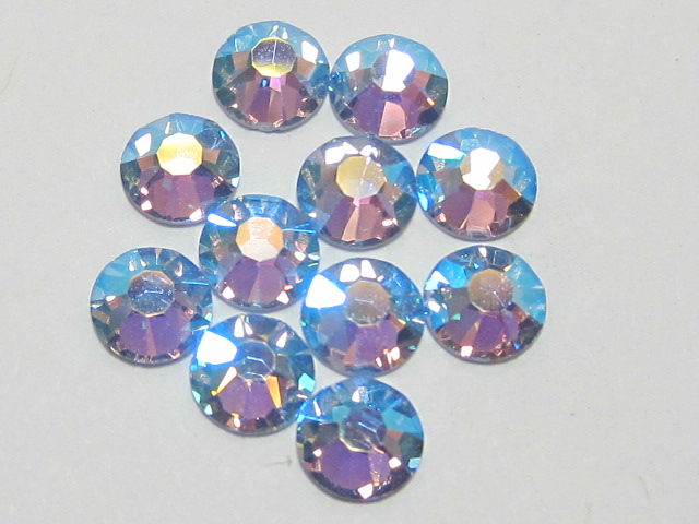 1 Gross 16ss LIGHT SAPPHIRE AB (VIVA) FLATBACK PRECIOSA Rhinestones